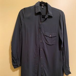 Green Button Down Blouse